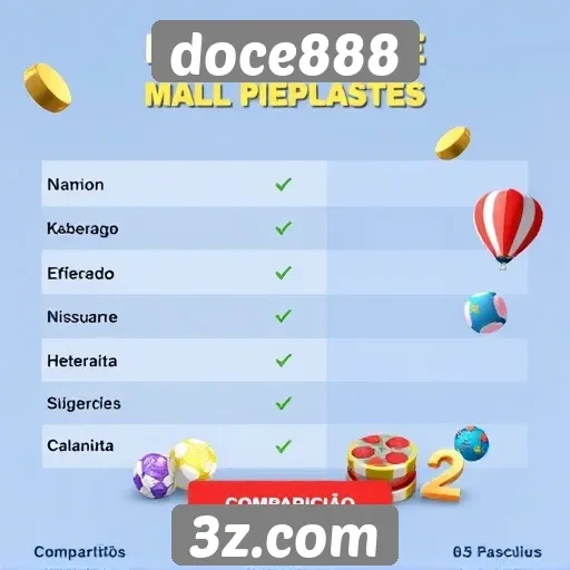 Comparação entre jogos populares no doce888